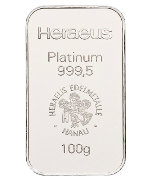 Heraeus Platinbarren 100 g